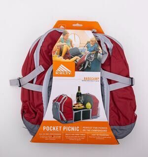 KELTY Portable Pocket Picnic Table Backpack Cooler Bag Hiking Camping New